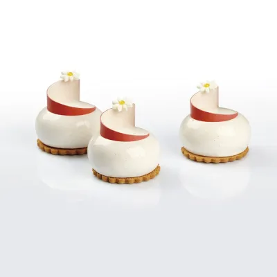 Mit der Silikonform Halbrund Ø 6.5 cm 12 Stück echte Patisserieträume herstellen