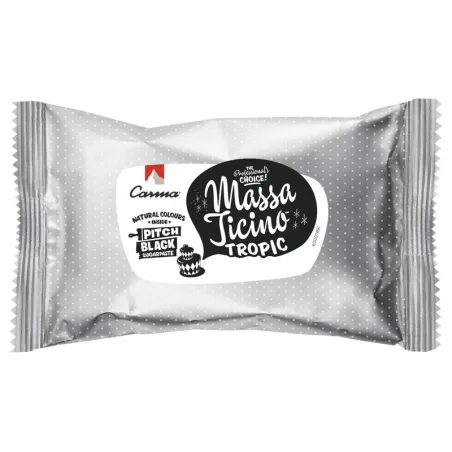 Fondente arrotolato Massa Ticino Pasta di zucchero nero pece, 250 g