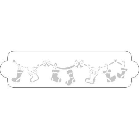 Stencil de chaussettes de Noël pour des décorations hivernales