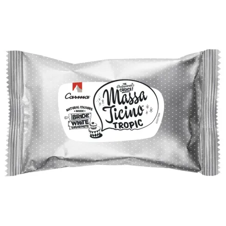 Fondant roulé Massa Ticino Pâte à sucre Bride White, 250 g