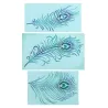 Peacock Feather Stencil, Set of 3 for Elegant Decorations