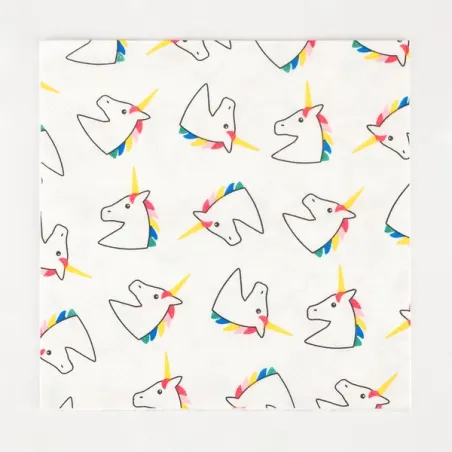 Serviettes licorne , 20 pièces