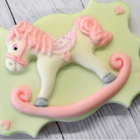 Silicone embosser rocking horse