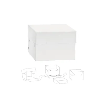Tortenschachtel Weiss 30.5 x 30.5 x 30 cm