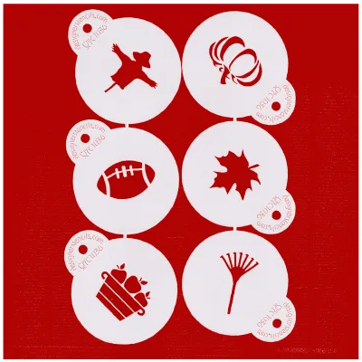 Herbst Stencils, 6 Stück für herbstliche Dekorationen