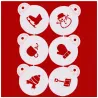 Winter Stencils, 6 pieces for wintry decorations