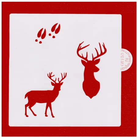 Stencil deer for noble decorations