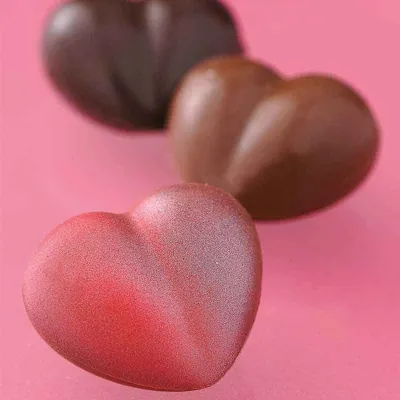 Chocolate mold heart 3D 28 chocolates