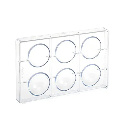 Praline mold hemisphere for 6 noble chocolates