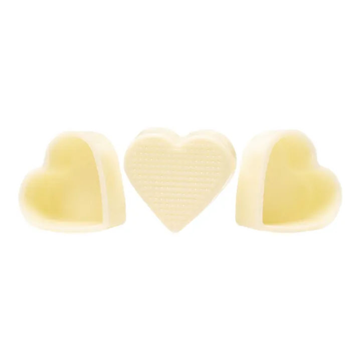 56 Ciotole pralinate cuore, bianche per cioccolatini fatti in casa