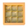 Chocolate packaging orange for 9 chocolates for noble gifts