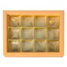 Praline packaging orange for 12 chocolates for noble gifts