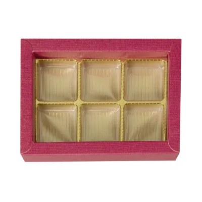 Pralinenverpackung Pink für 6 Pralinen für edle Geschenke