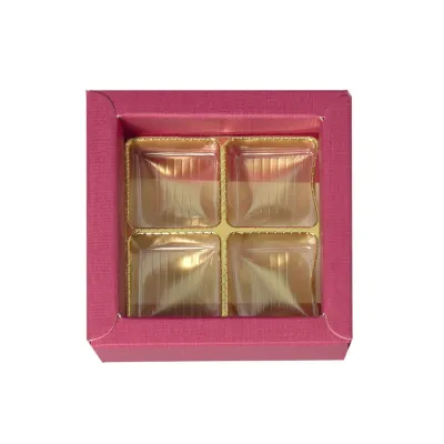 Pralinenverpackung Pink für 4 Pralinen für edle Geschenke