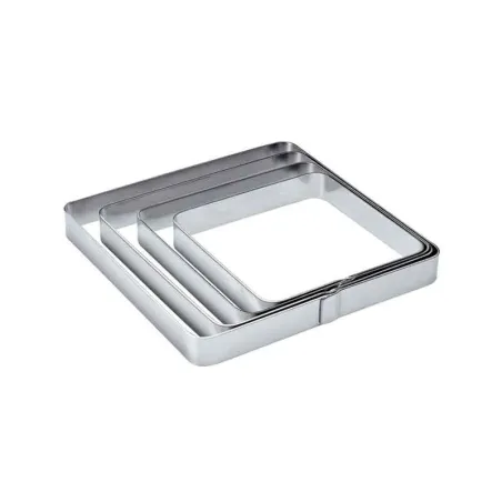 Anello quadrato per torte 14 cm x 2 cm per crostate e cialde perfette