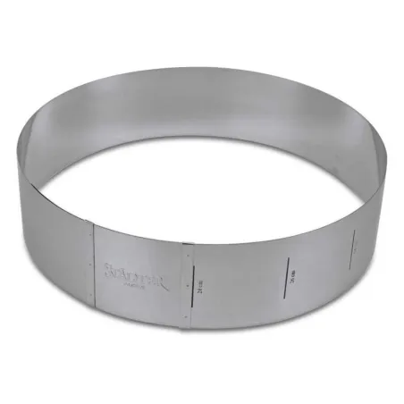 Tortenring verstellbar Ø 18 - 30 x 7 cm für Torten und Biskuit