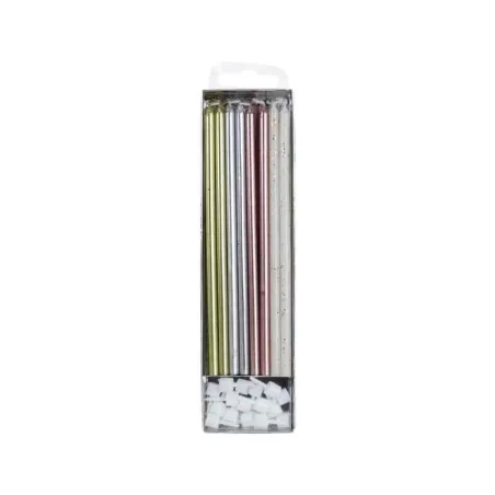 Candeline extra lunghe, Mix, 16 pezzi per torte di compleanno eleganti