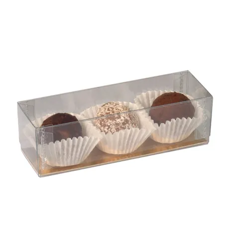 Emballage pour pralines transparent 10x3x3 cm