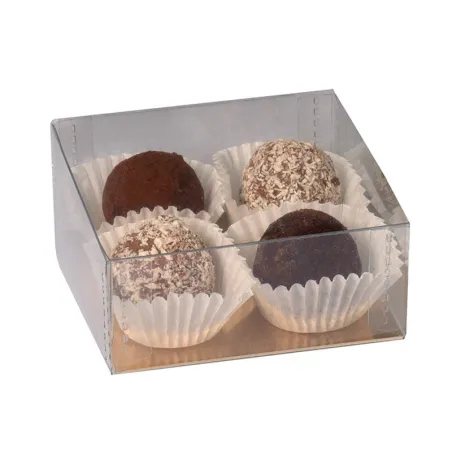 Incarto di cioccolato trasparente 6,8x6,8x3 cm