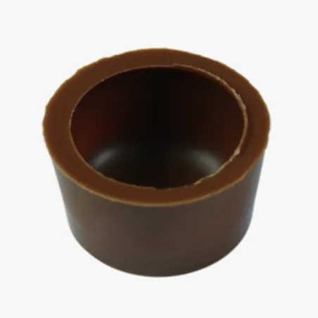 Praline shells round, milk,63 pieces for fine chocolates