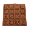 Modèle Springerle petits motifs d'hiver 106 x 106 mm pour Tirggel