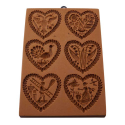 Modello Springerle Cuori 100 x 150 mm