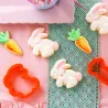 Set d'emporte-pièces lapin et carotte 2 pièces