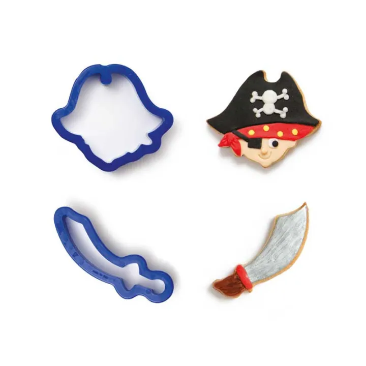 Set emporte-pièce pirate et sabre 2 pièces