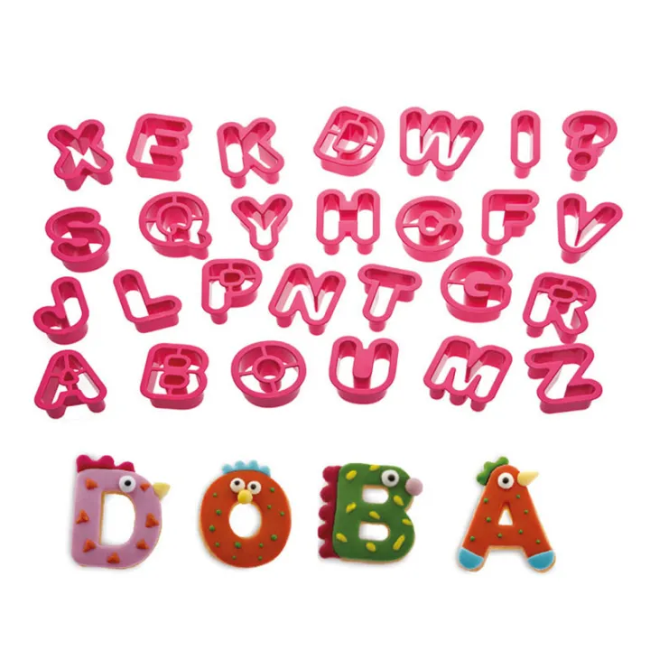 Set d'emporte-pièces lettres, 27 pièces