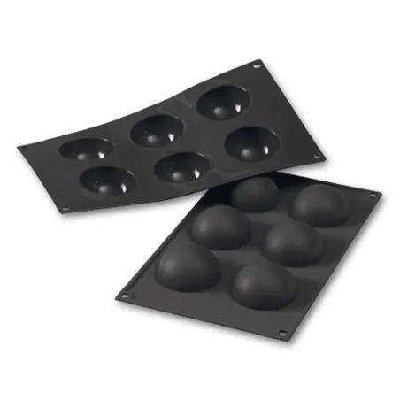 Silicone mould hemisphere Ø 6 cm, 6 pieces for sweet and savoury