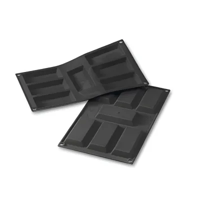 Silikonform Financier konisch 9,5 x 4,5 cm, 7 Stück für Süsses und Salziges