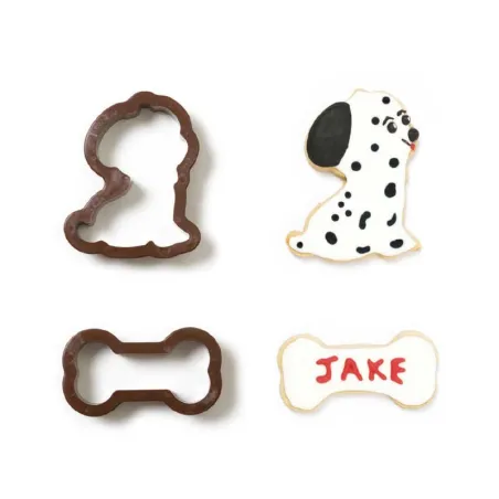 Cookie cutter set dog and bone, 2-piece