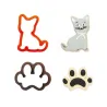 Cookie cutter set cat and paw, 2 pieces