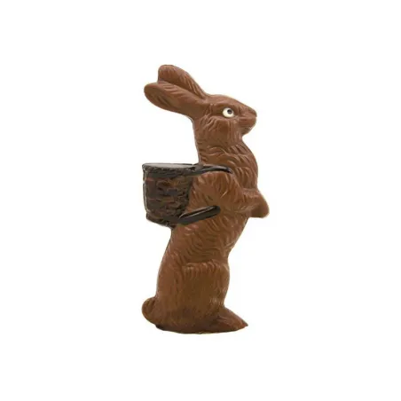 Chocolate mold bunny with basket classic for sweet chocolate figures