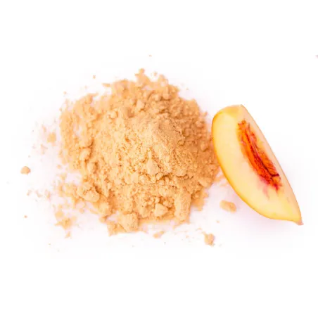 La polvere di frutta di pesca è un'alternativa naturale alle pesche fresche.