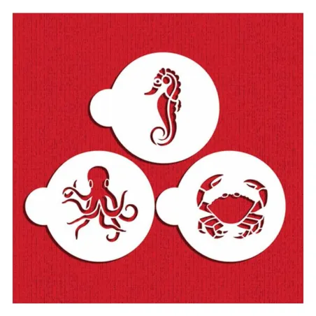 Stencils sea animals for cool decorations