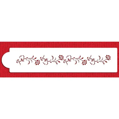 Vintage flower tendrils stencil for noble decorations