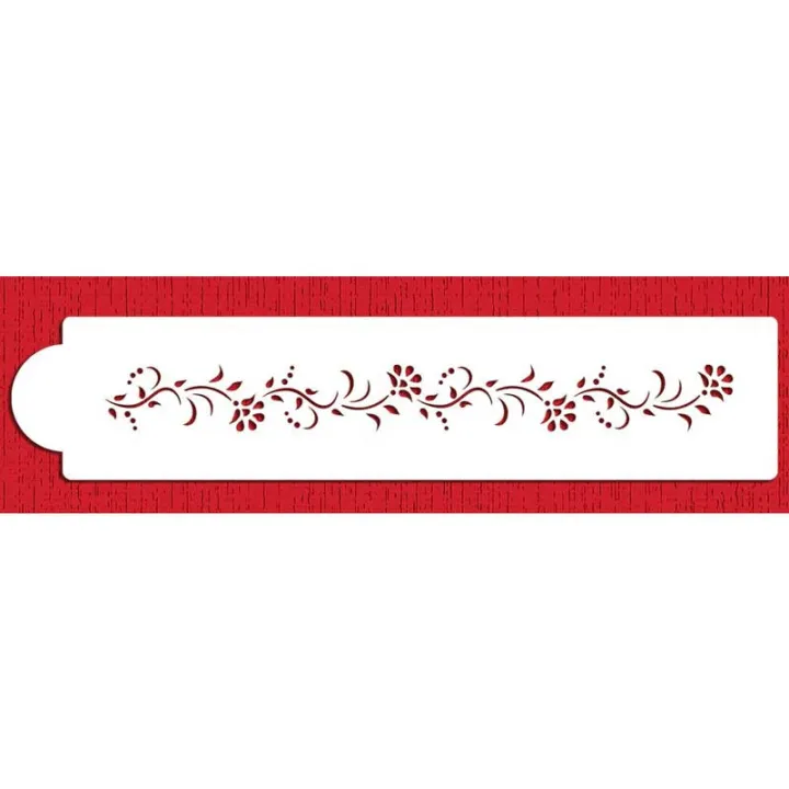 Vintage flower tendrils stencil for noble decorations