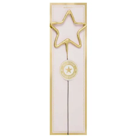 Wunderkerze Stern Gold für Geburtstage, Jubiläen und andere Anlässe