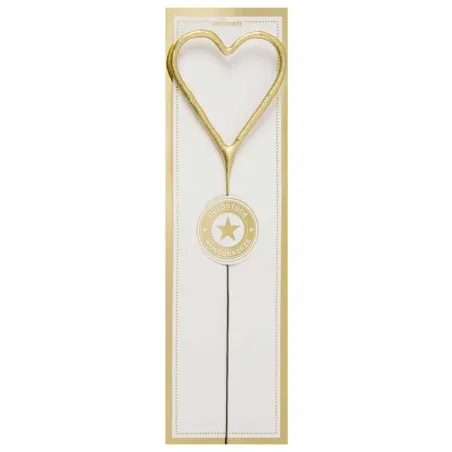 Sparkler heart gold for birthdays, anniversaries and other occasions