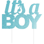 It's a Boy Cake Topper Blau