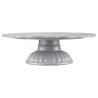 French Grey cake plate