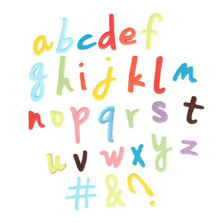 Handwriting small letters cookie cutter set, 26 pieces