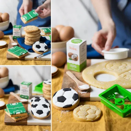 Cookie cutter football and playing field 2 pieces