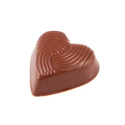 Pralinenform Herz mit Wellenmuster