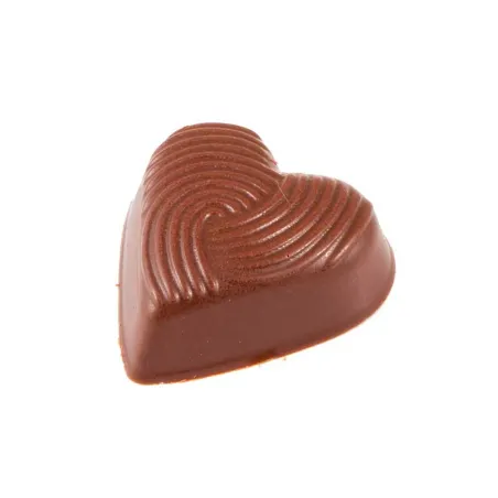 Praline mold heart with wave pattern