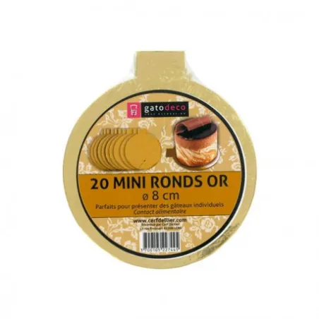 Patisserie base gold Ø 8 cm 20 pieces