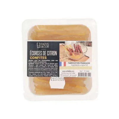 Zitronenschale Kandiert 145 g für Pralinen und Desserts