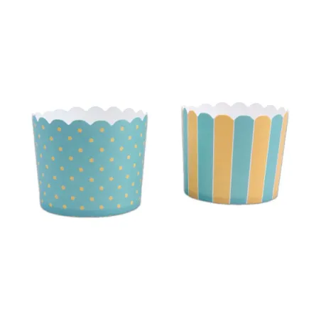 Stampi per cupcake giallo e blu, 12 pezzi