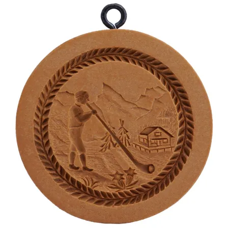 Springerle model Alphorn player for Tirggel and Anisbrötli